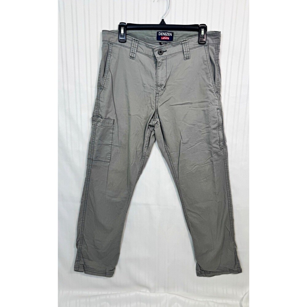 Denizen from Levi's Men's Gray Slim Taper Cargo Pants Stretch Cotton W32